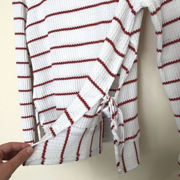 Paper Crane Striped Long Sleeve Top | High Side Slits - Picture 5 of 12